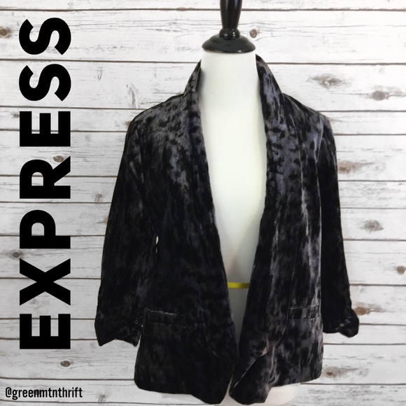 NWT☀️Express | Velvet Cheetah Open Blazer Size 4 - Picture 1 of 8